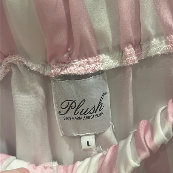 PLUSH: Pink & White Stripped Long Sleeve & Pant Pajama Set - Picture 9 of 12